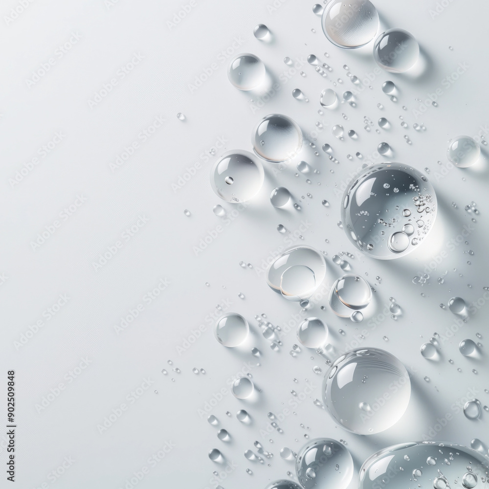 Water drops on a white background 3d rendering 3d illustration
Water drops on a white background 3d rendering 3d illustration
