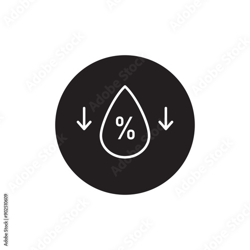 Humidity icon design, isolated on white background, vector illustration