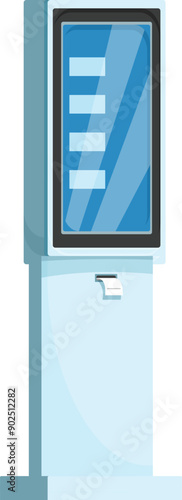 Modern payment terminal is waiting for a customer to pay