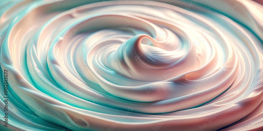 Abstract Swirling Cream Texture with Teal Undertones, 3D Render, Close-Up, Whipped Cream, Swirling, Texture Abstract Swirling Cream Texture with Teal Undertones, 3D Render, Close-Up, Whipped Cream, Swirling, Texture