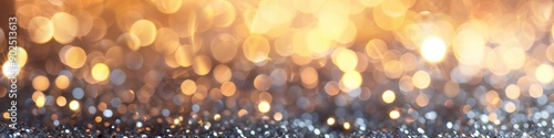 Silver Lights. Glistering Abstract Bokeh with Blurry Sparkle and Glow