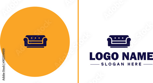 Furniture rental icon Furniture leasing Furniture hire Furniture borrowing flat logo sign symbol editable vector