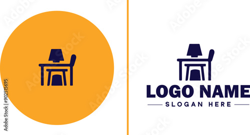Furniture rental icon Furniture leasing Furniture hire Furniture borrowing flat logo sign symbol editable vector