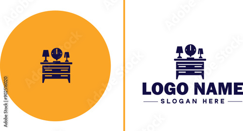 Furniture rental icon Furniture leasing Furniture hire Furniture borrowing flat logo sign symbol editable vector