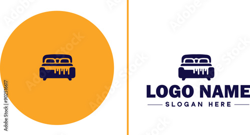 Furniture rental icon Furniture leasing Furniture hire Furniture borrowing flat logo sign symbol editable vector