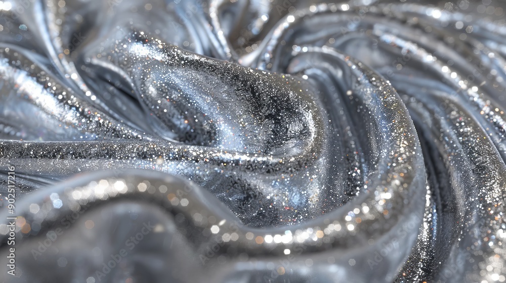 Abstract Silver Glitter Fabric, glitter, bokeh, texture, fabric Abstract Silver Glitter Fabric, glitter, bokeh, texture, fabric