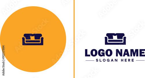 Furniture rental icon Furniture leasing Furniture hire Furniture borrowing flat logo sign symbol editable vector