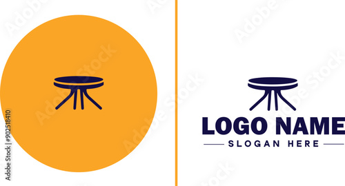 Furniture rental icon Furniture leasing Furniture hire Furniture borrowing flat logo sign symbol editable vector
