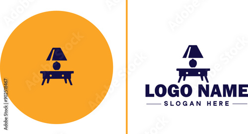 Furniture rental icon Furniture leasing Furniture hire Furniture borrowing flat logo sign symbol editable vector