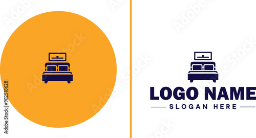 Furniture rental icon Furniture leasing Furniture hire Furniture borrowing flat logo sign symbol editable vector