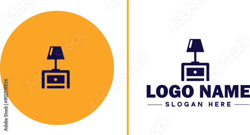 Furniture rental icon Furniture leasing Furniture hire Furniture borrowing flat logo sign symbol editable vector