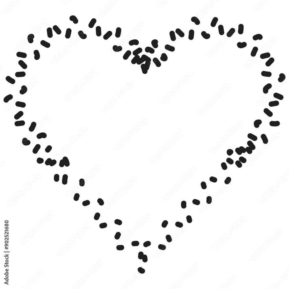 heart icon and love symbol, heart shape made of dots, heart icon and love symbol, heart shape made of dots,