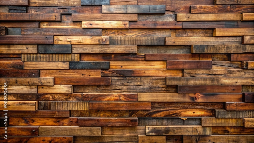 Rustic wooden wall featuring repurposed bourbon barrel staves with dark brown stain, showcasing a textured and distressed finish in a warm, earthy tone. Rustic wooden wall featuring repurposed bourbon barrel staves with dark brown stain, showcasing a textured and distressed finish in a warm, earthy tone.