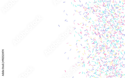 Colorful sprinkles banner background, colorful falling decorative sprinkles background