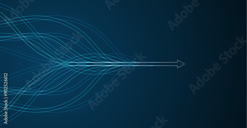 Abstract arrow direction. Technology background