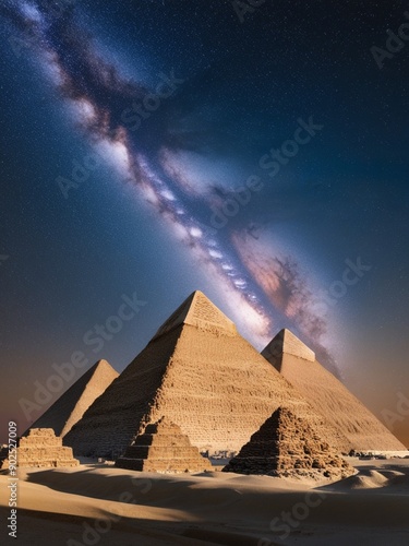 pyramid with blue sky view