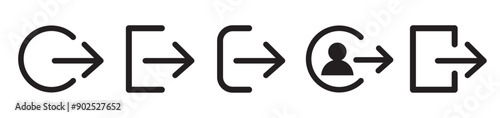 Logout vector icon. exit icon vector illustration. Logout vector symbol.