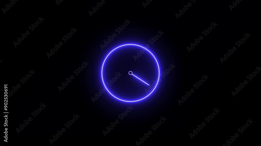 glowing wall Clock animation. glowing wall Clock animation.