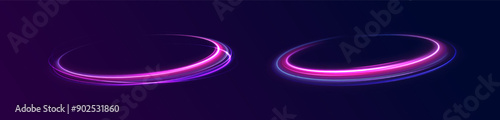 Racing cars dynamic flash effects city road with long exposure night ligh. Laser beams luminous abstract sparkling isolated on a transparent background.