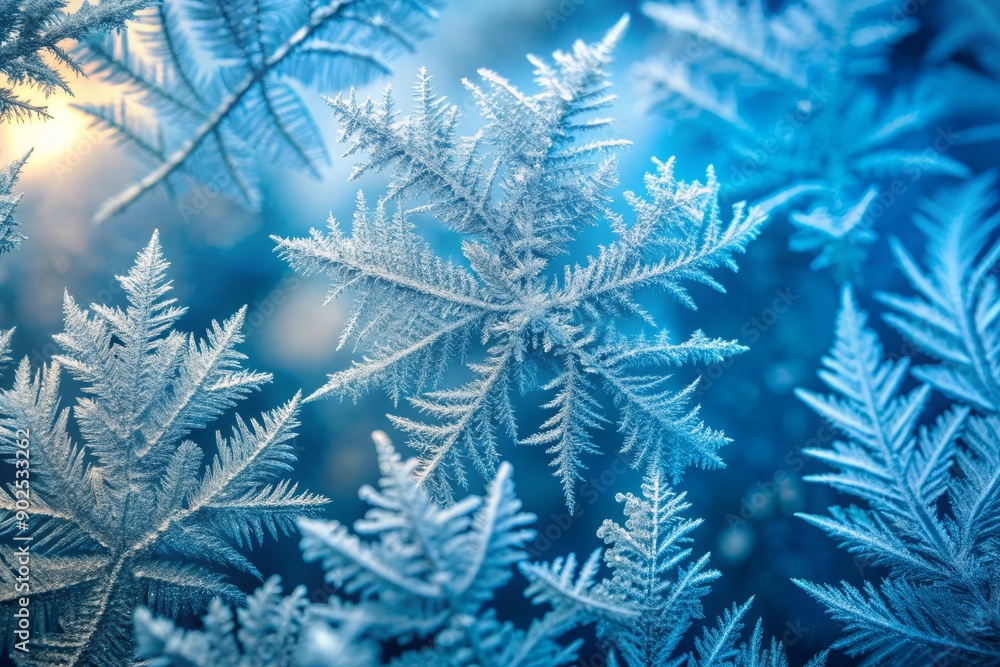 Icy abstract blue frost background with intricate crystalline patterns and delicate frosty textures, evoking a sense of coldness and serenity in a minimalist winter scene. Icy abstract blue frost background with intricate crystalline patterns and delicate frosty textures, evoking a sense of coldness and serenity in a minimalist winter scene.