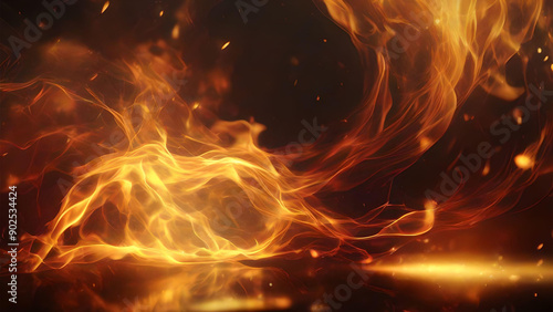 Inferno Interlace Abstract Flame Motifs