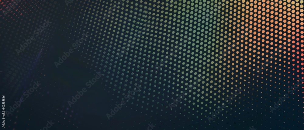 Negative color, overlay of pixelated halftone dots pattern, on black background, Generative AI Negative color, overlay of pixelated halftone dots pattern, on black background, Generative AI