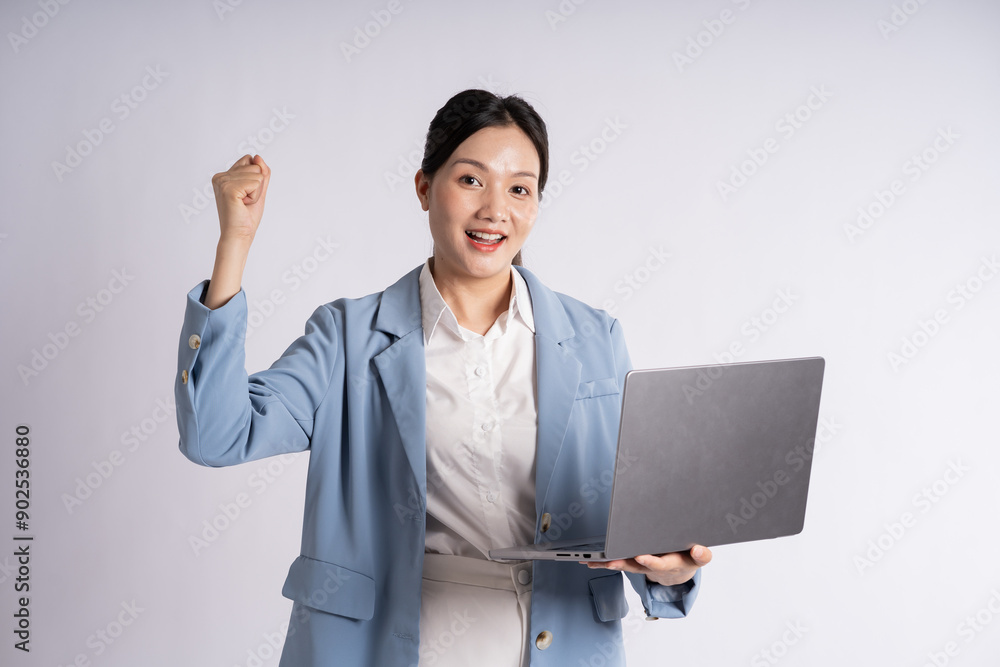 Portrait of young businesswoman posing on white background Portrait of young businesswoman posing on white background