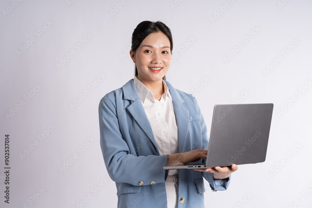 Portrait of young businesswoman posing on white background Portrait of young businesswoman posing on white background