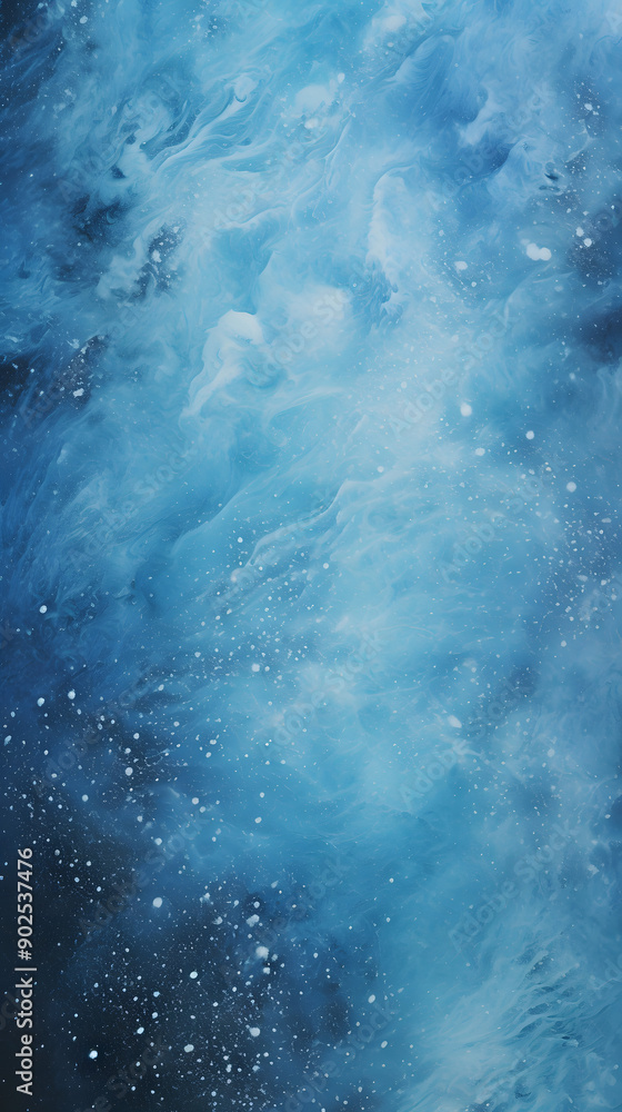 Obraz premium Digital technology blue and white water element abstract graphic poster background with generative