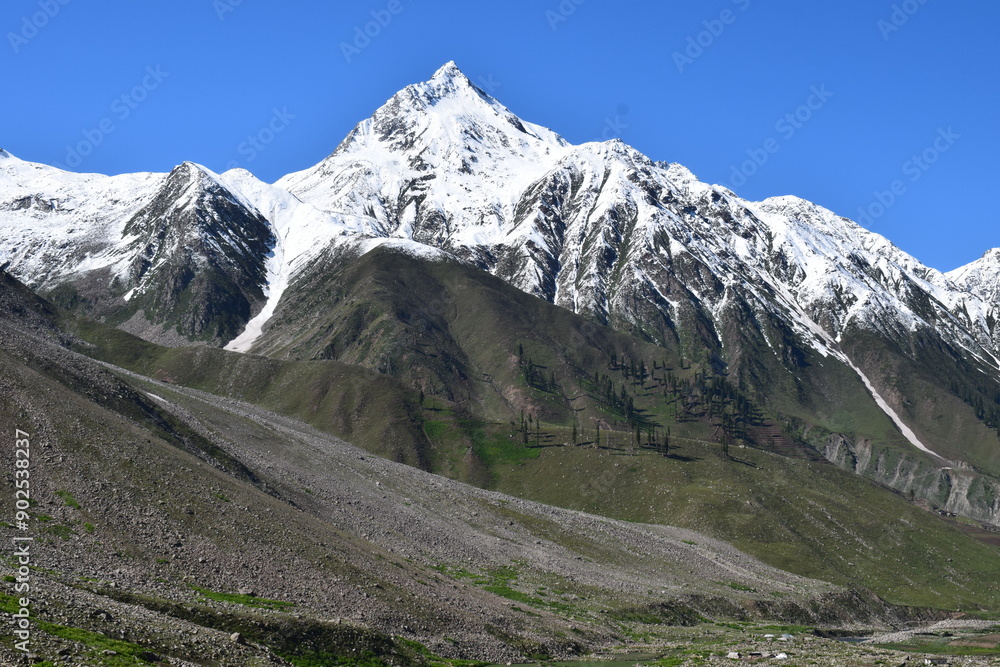 point peak snow capped mountain called tiger peak in naraan, pakistan point peak snow capped mountain called tiger peak in naraan, pakistan