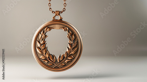 Bronze athletic award medal...