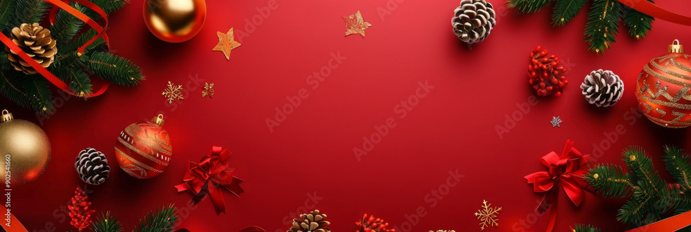 Festive horizontal Christmas banner web poster, header for website. New Year poster. Xmas holiday background Festive horizontal Christmas banner web poster, header for website. New Year poster. Xmas holiday background