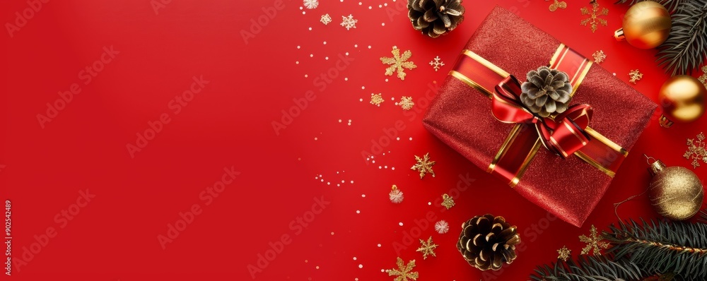 Festive horizontal Christmas banner web poster, header for website. New Year poster. Xmas holiday background Festive horizontal Christmas banner web poster, header for website. New Year poster. Xmas holiday background