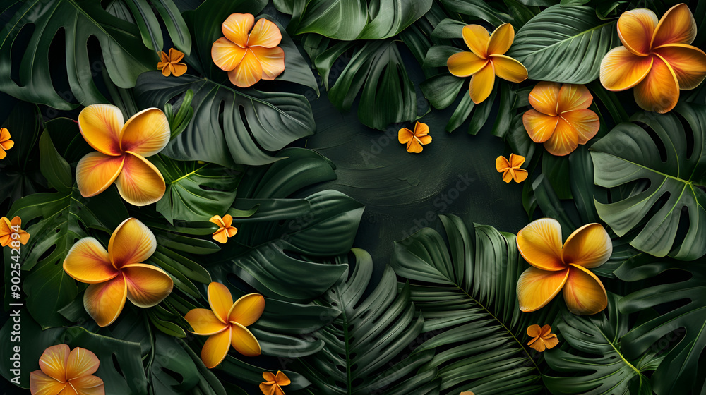 Pink Flower corner frame composition ,Leaves, flowers grow and bloom ,Bright roses or peonies pattern,Monstera green leaves and golden flowers,Green yellow exotic pattern, Monstera leaves Pink Flower corner frame composition ,Leaves, flowers grow and bloom ,Bright roses or peonies pattern,Monstera green leaves and golden flowers,Green yellow exotic pattern, Monstera leaves