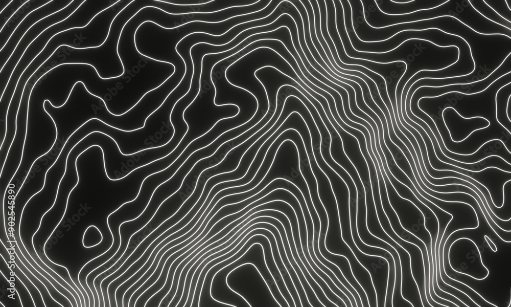 White contour layers. Mountain contour lines. White contour layers. Mountain contour lines.