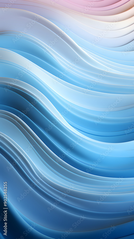 Fototapeta premium Digital technology minimalist gradient landscape abstract graphic poster background with generative