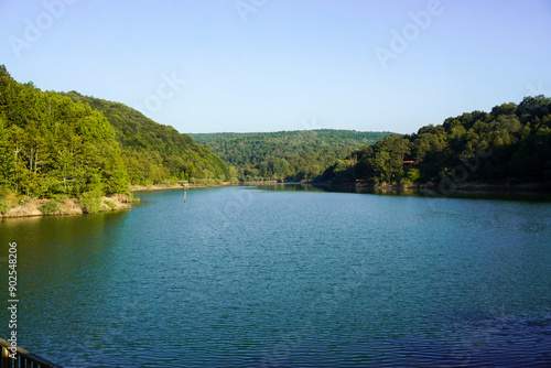 Yenipazar lake in bilecik Turkey in the morning natural beauty