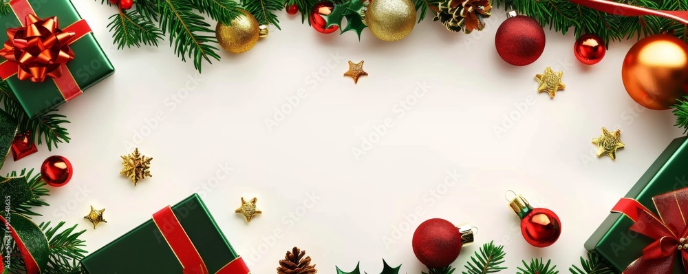 Festive horizontal Christmas banner web poster, header for website. New Year poster. Xmas holiday background Festive horizontal Christmas banner web poster, header for website. New Year poster. Xmas holiday background