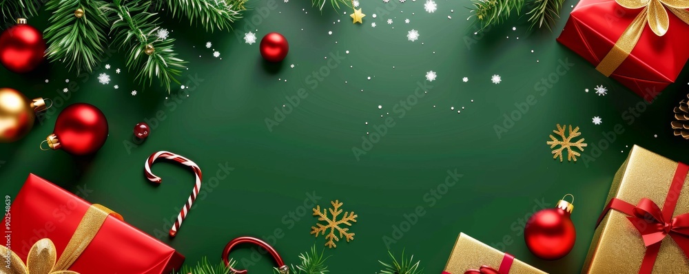 Festive horizontal Christmas banner web poster, header for website. New Year poster. Xmas holiday background Festive horizontal Christmas banner web poster, header for website. New Year poster. Xmas holiday background