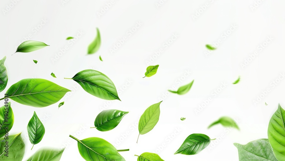 Fresh Green Leaves in Motion Fresh Green Leaves in Motion