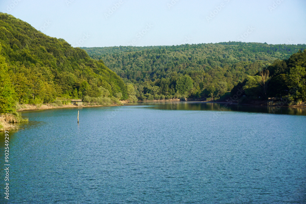 Yenipazar lake in bilecik Turkey in the morning natural beauty Yenipazar lake in bilecik Turkey in the morning natural beauty