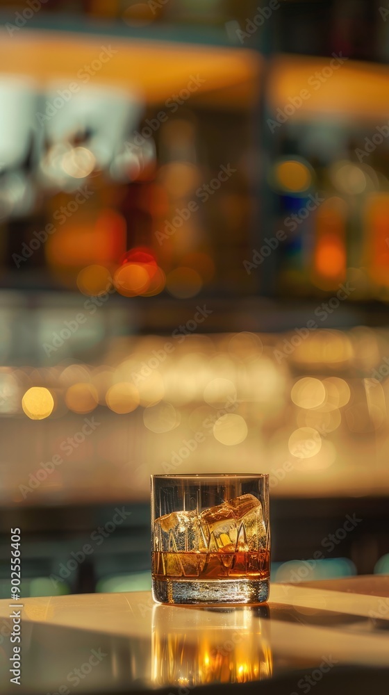 Whiskey for Tasting on a Bar Counter with a Blurred Background Whiskey for Tasting on a Bar Counter with a Blurred Background