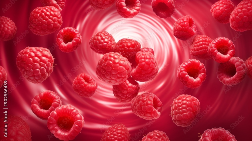 Lots of fresh raspberries. ai generated art image Lots of fresh raspberries. ai generated art image