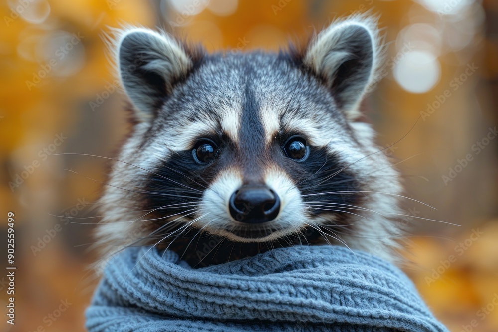 Raccoon meme on a solid background, animal in a funny mask Raccoon meme on a solid background, animal in a funny mask