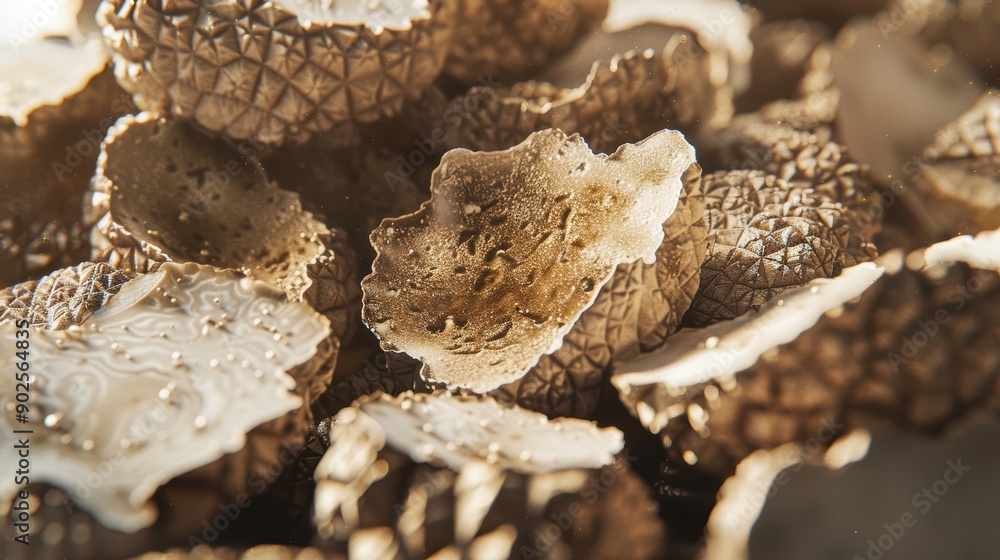 Close-up of Dried Morel Mushrooms Close-up of Dried Morel Mushrooms