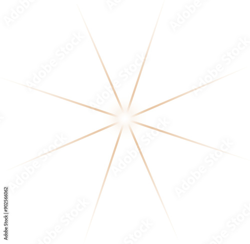 Gold Star PNG, Golden Sparkle with Transparent Background