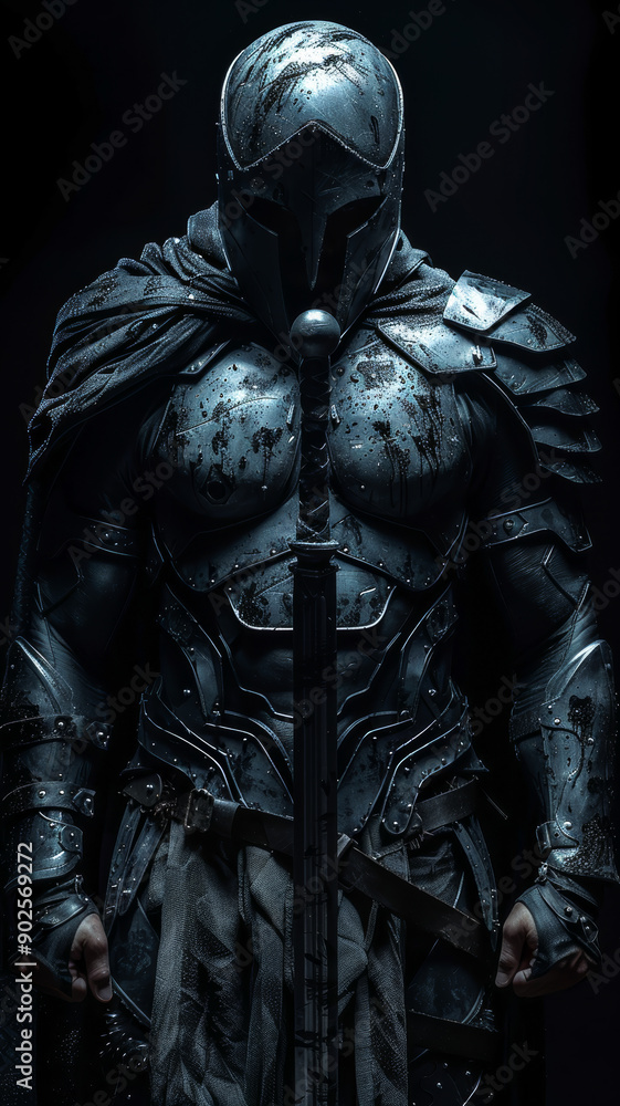 Futuristic Warrior Shrouded in Darkness Futuristic Warrior Shrouded in Darkness