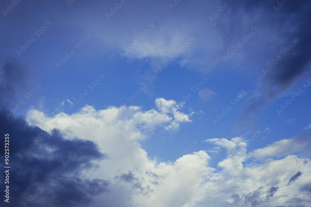 Rich color of daytime sky with thunderclouds Rich color of daytime sky with thunderclouds