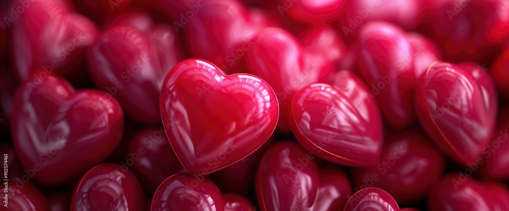Valentine'S Day Concept With 2D Heart Shapes, Providing A Clipping Path, Celebrating Love Valentine'S Day Concept With 2D Heart Shapes, Providing A Clipping Path, Celebrating Love