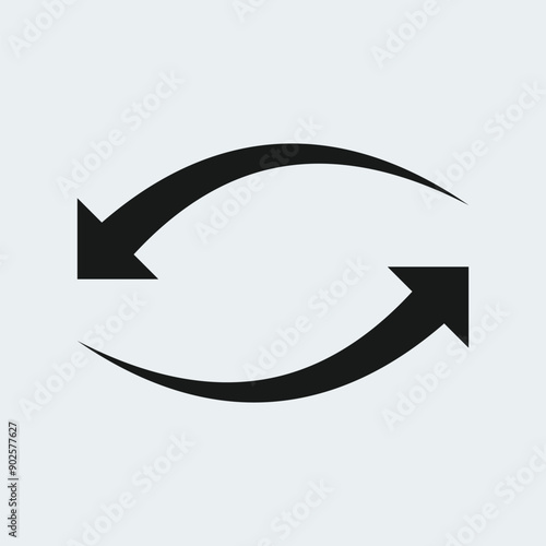 Looping arrow icon vector design.